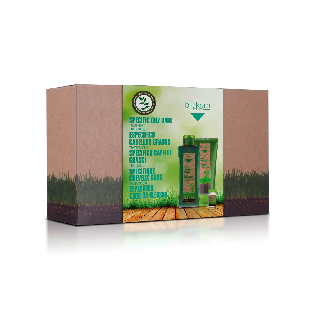 PACK BIOKERA ANTI-CHEVEUX GRAS 3 Produits