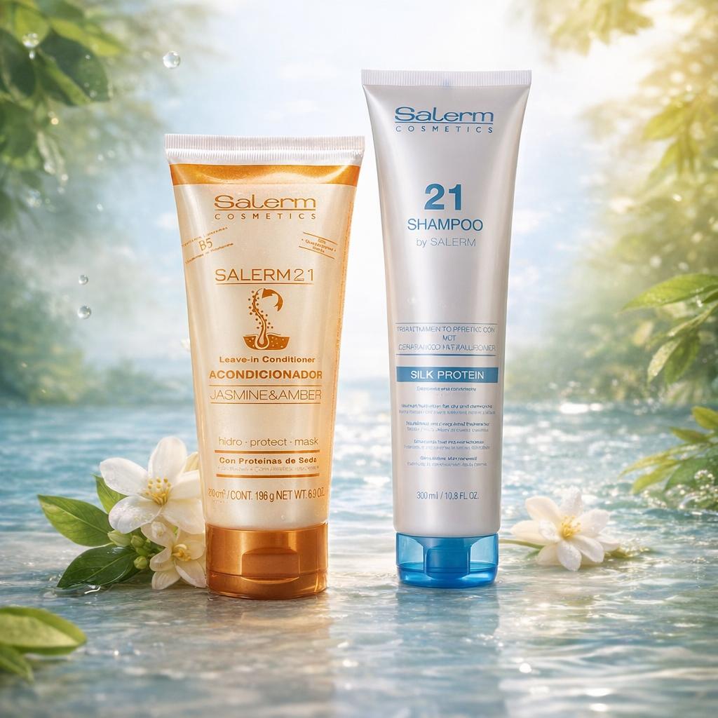 SHAMPOING SALERM 21 ET LEAVE IN CONDITIONER JASMIN & AMBRE SALERM 21