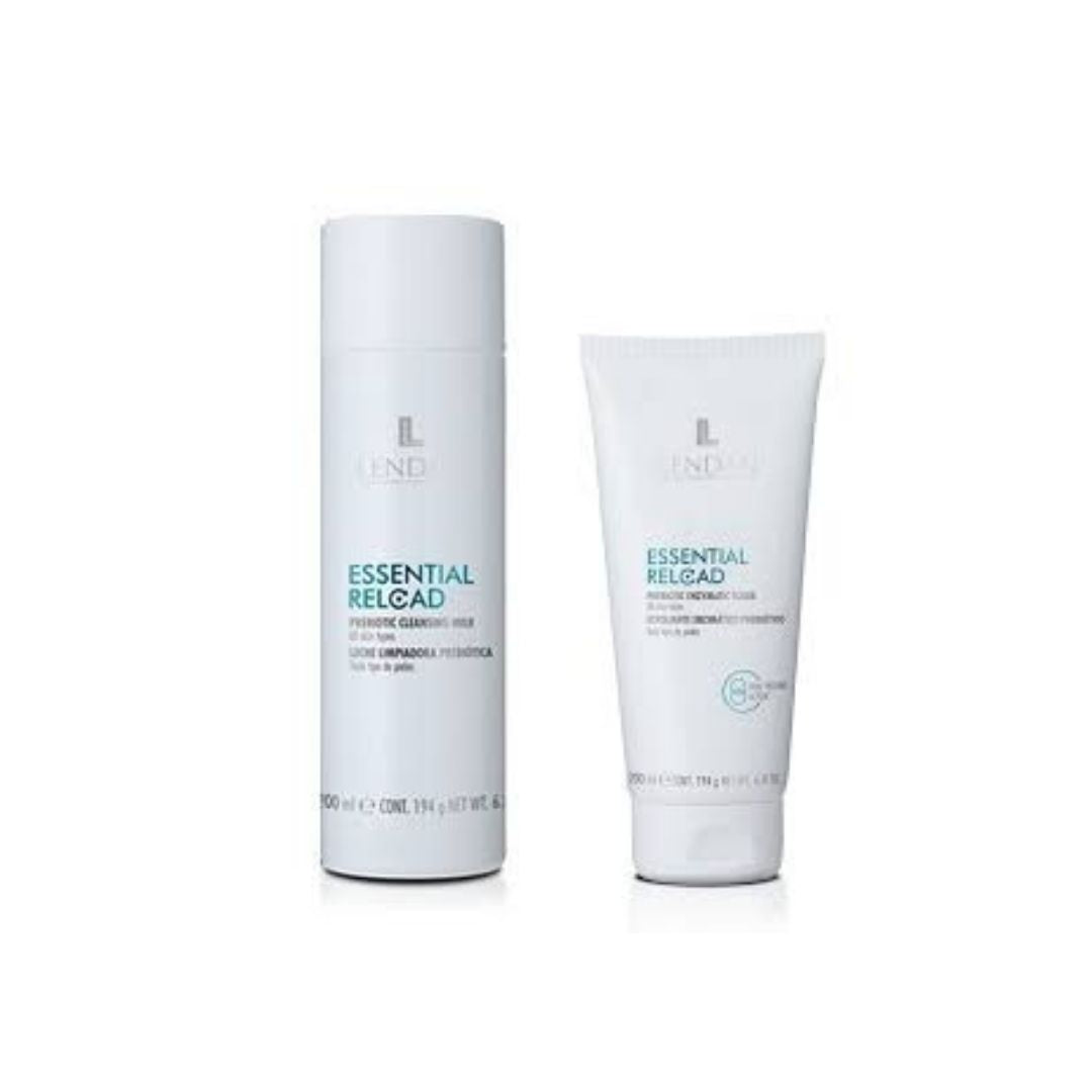 Coffret Essential Reload Gommage visage Prébiotiques (1241004) +Lait nettoyant Prébiotiques (1241003)